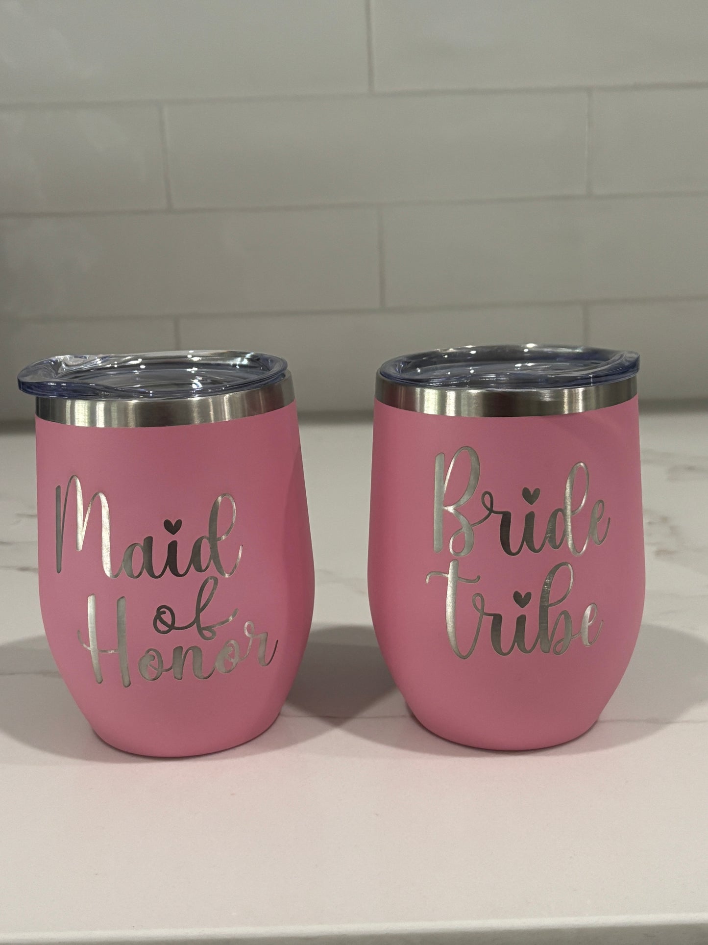 Wedding party wine tumbler