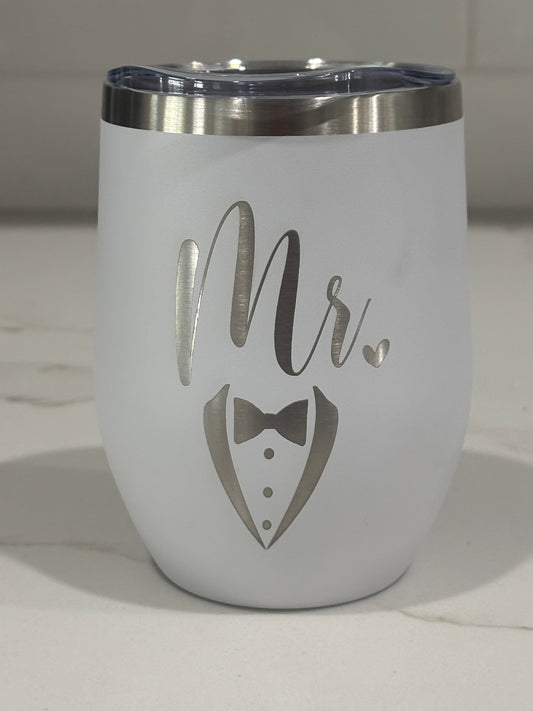 Wedding party wine tumbler