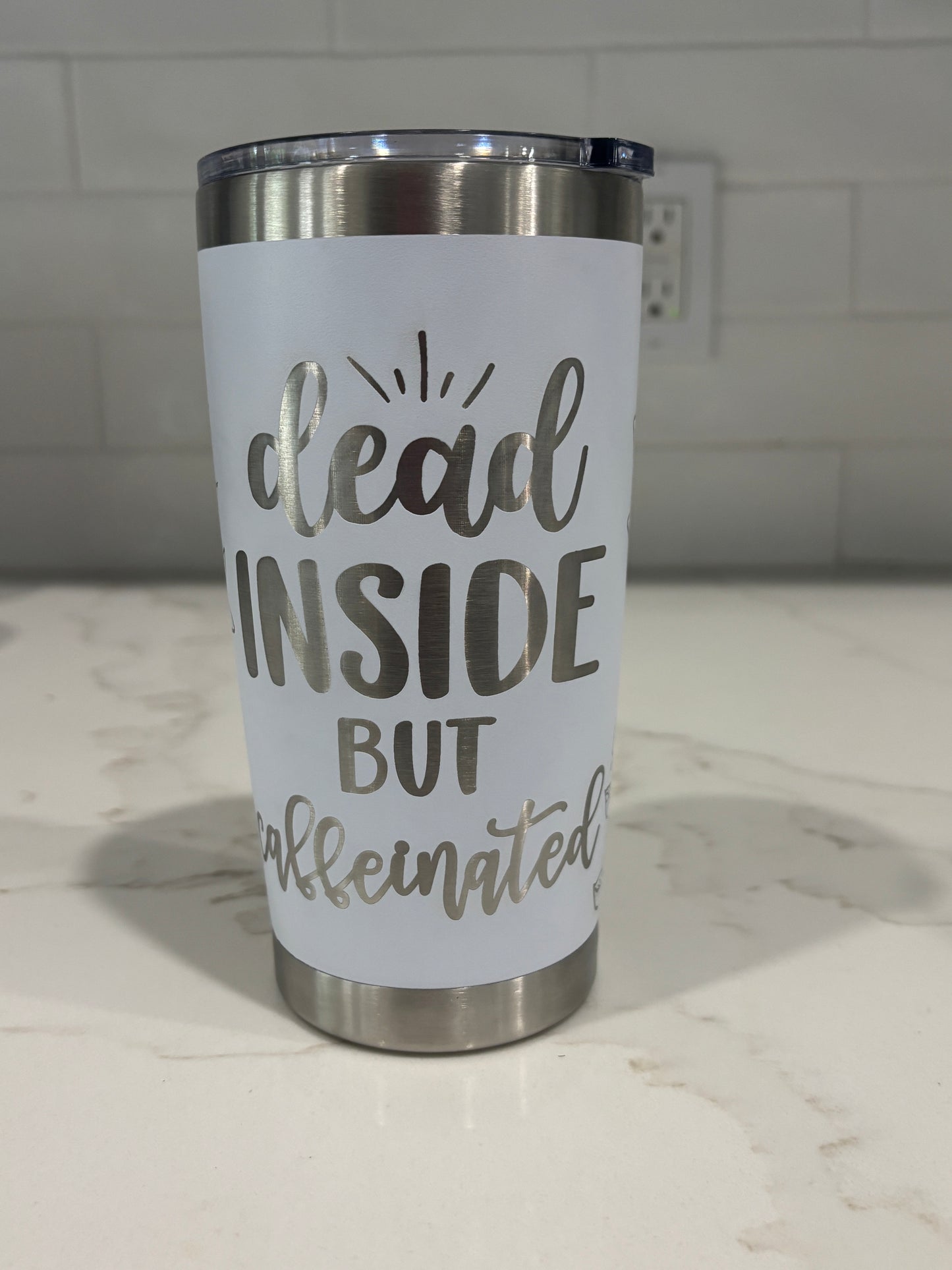 Dead on the Inside tumbler